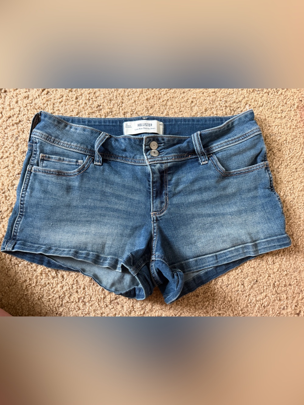 Hollister Medium Blue Denim Cutoff Shorts
